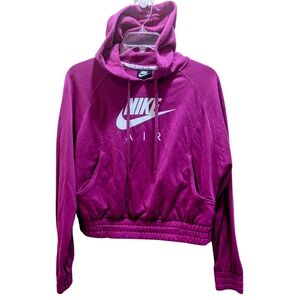 Nike Air Fuchsia Cropped Hoodie Small